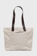 ABERCROMBIE & FITCH TOTE BAG SHOPPER TOREBKA 100% BAWEŁNA BEŻOWA