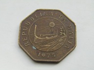 MONETA MALTA, 25 CENTÓW 1975.