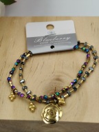 Blueberry Bransoletka damska Stal 316L Róża Holo Podwójna klasa i styl