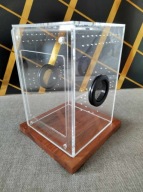 Terrarium z pleksiglasu, otwierane od przodu, 13x13x20 z magnesami+podstawa