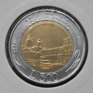 *WŁOCHY [0372]*500 Lirów 1985r. Republika Włoska, Pałac Kwirynalski Rzym