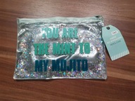 Piórnik bez wyposażenia KAYET brokat gwiazdki niewielka wada