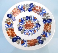 Talerz głęboki Fajans Włocławek, ręcznie zdobiony, oryginał