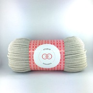 SZNUREK bawełna z rdzeniem 5mm JASNY BEŻ 50mb WYPRZEDAŻ