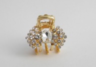 METALOWA POZŁACANA KLAMRA DO WŁOSÓW KAMIENIE