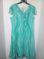 sukienka zielona kremowa