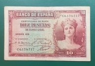 Banknot 10 peso 1935,Hiszpania