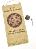 PRL ZHP KOMENDA CHORĄGWI GDAŃSK PROPORCZYK OZNAKI KRZYŻ HARCERSKI
