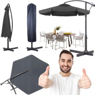 PARASOL SKŁADANY OGRODOWY DUŻY Z FALBANĄ I WYSIĘGNIKIEM + POKROWIEC SOLIDNY