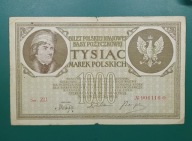 Banknot 1000 Marek Polskich 1919,Polska