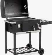 Grill węglowy mangal BBQ ogrodowy XXL pokrywa termometr 111cm stalowy 1011
