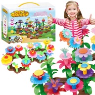 KLOCKI KWIATKI OGRÓD KONSTRUKCYJNE KWIATY KREATYWNY OGRÓD DLA DZIEWCZYNKI