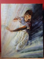 ANNA KOTARSKA-BLASK NIE Z TEJ ZIEMI-BARDZO DUŻY OBRAZ AKRYLOWY 80X100 CM