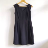 Mała czarna z zakładkami Reserved 38 sukienka wizytowa