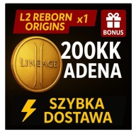 Lineage 2 L2 Reborn Origins x1 | 200KK Adena 200 Milionów | Szybko + Bonus