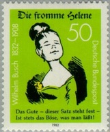 Niemcy 1982 Znaczek 1129 ** literatura pisarz sztuka malarstwo malarz Busch