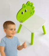 Krzesełko dla Dziecka drewniane do stołu Smok DLA DZIECI od 2-5 lat