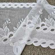 Firanka/Zazdrostka żakardowa, biała, szer. 135cm x wys. 45cm, 9x@