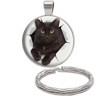 Brelok do kluczy/ka - Kot - ozdobna zawieszka, plecak, portfel