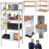 REGAŁ GARAŻOWY MAGAZYN SPIŻARNIA 180X90X40 METALOWY 875KG 5PÓŁEK WCISKANY