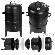 GRILL WĘGLOWY WĘDZARNIA DO OGRODU GRILLOWANIE WĘDZENIE PIECZENIE TERMOMETR