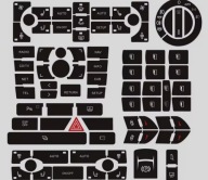 PEŁEN ZESTAW NAKLEJEK NA PRZYCISKI WNĘTRZA AUDI A8