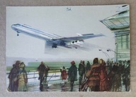 GRABIAŃSKI JANUSZ REKLAMA PLL LOT pocztówka z lat 70-ych