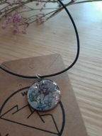 Naszyjnik z żywicy z suszonymi kwiatami Wyjątkowe prezent