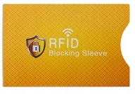 Etui antykradzieżowe RFID na kartę sztywne żółte