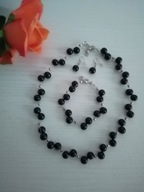 Czarny komplet biżuterii