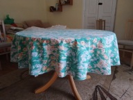 Kolorowy obrus w kwiaty Made in France - średnica 170cm - bdb !!