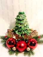 Mini stroik Choinka Świeca sojowa Dekoracja stołu Prezent Boże Narodzenie