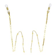 82310 Łańcuszek do okularów złota stal chirurgiczna "fasolki"