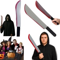 DODATEK DO PRZEBRANIE HALLOWEEN KOSTIUM MACZETA KRAWAWA BRON SOLIDNA TASAK