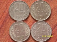 Zestaw rocznikowy 20 stotinek Bulgaria ładne bcm!!