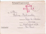 OFLAG II E - NEUBRANDENBURG -list jeniecki -GROJEC GG -obieg 1941 rok
