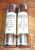 2 wkładka bezpiecznikowa bezpiecznik cylindryczny gG 14x51 Hyundai 32A FL63