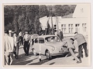 FIAT 600 Kraków Start II Rajd Ziemi Krakowskiej 1957r. FOTOGRAFIA Plutter