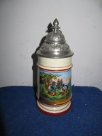 Przesliczny -Porcelanowy-Stary kufel--0,5L ok,1880r -14--