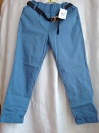 spodnie damskie niebieskie elastyczne gumka pasek elastyczne 2 xl 44 46