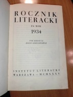 Rocznik Literacki za rok 1934