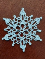 gwiazdka/ śnieżynka 10,0 cm, kol. biały