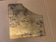 Mosiądz 0,9mm formatka mosiężna kęs blacha płaskownik