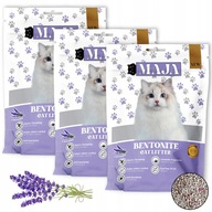 3X ŻWIREK BENTONITOWY DLA KOTA KOTÓW MAJA PREMIUM LAWENDOWY ZESTAW 15L EKO