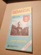Gdańsk stary plan miasta autobusy tramwaje