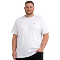 Biała koszulka męska 3XL XXXL PLUS SIZE duża z subtelnym nadrukiem