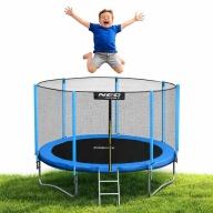 TRAMPOLINA DLA DZIECI OGRODOWA DUŻA DOROSŁYCH 252CM 8FT 110KG BEZPIECZNA