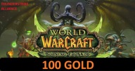 WOW - GOLD TBC SERVER THUNDERSTRIKE - 100 GOLD ALLIANCE -100 GOLD-