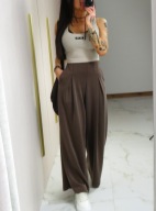 VICOLO bawełniany top czekoladowy BRĄZ r.UNIWERSALNY