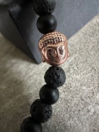 Bransoletka Handmade Budda Lawa Onyks Hematyt